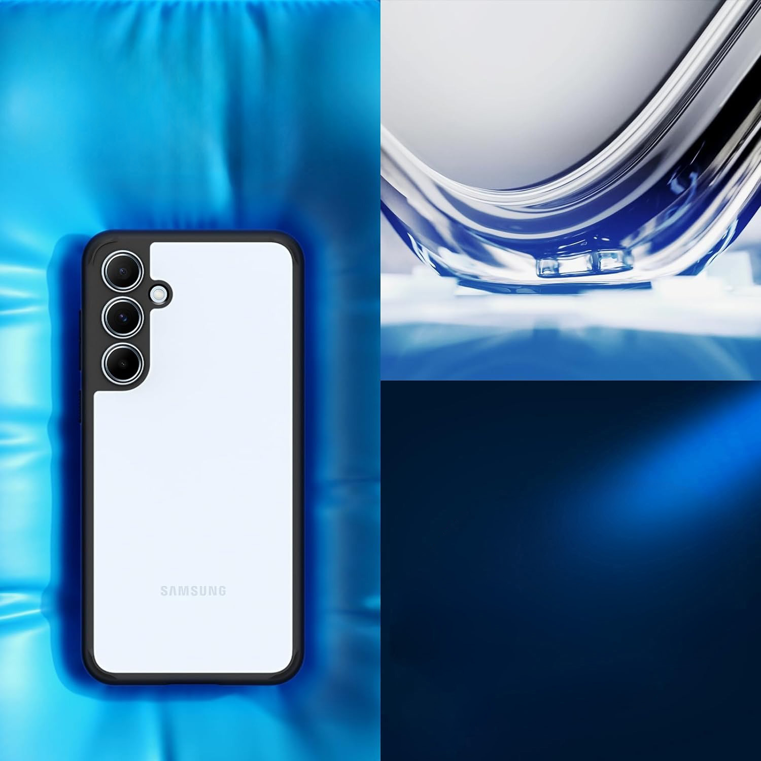 Etui Spigen Ultra Hybrid do Galaxy A55 5G, przezroczysto-czarne